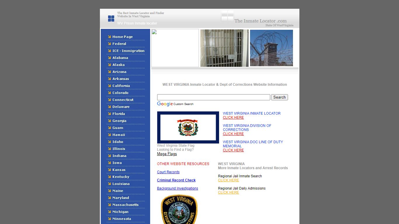 West Virginia DOC & West Virgnia Inmate Locator